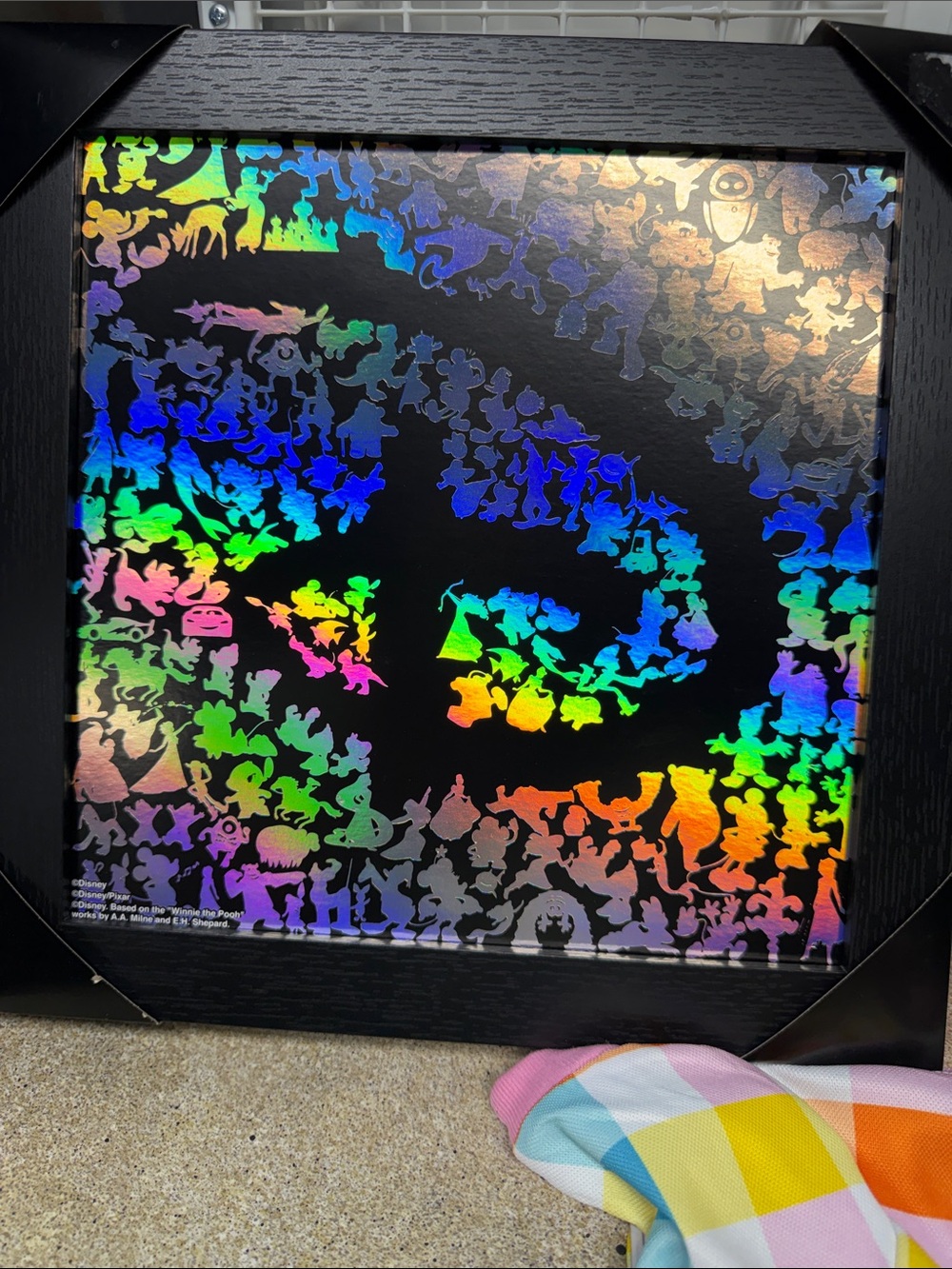 Disney Holographic Rainbow Character Silhouette Art